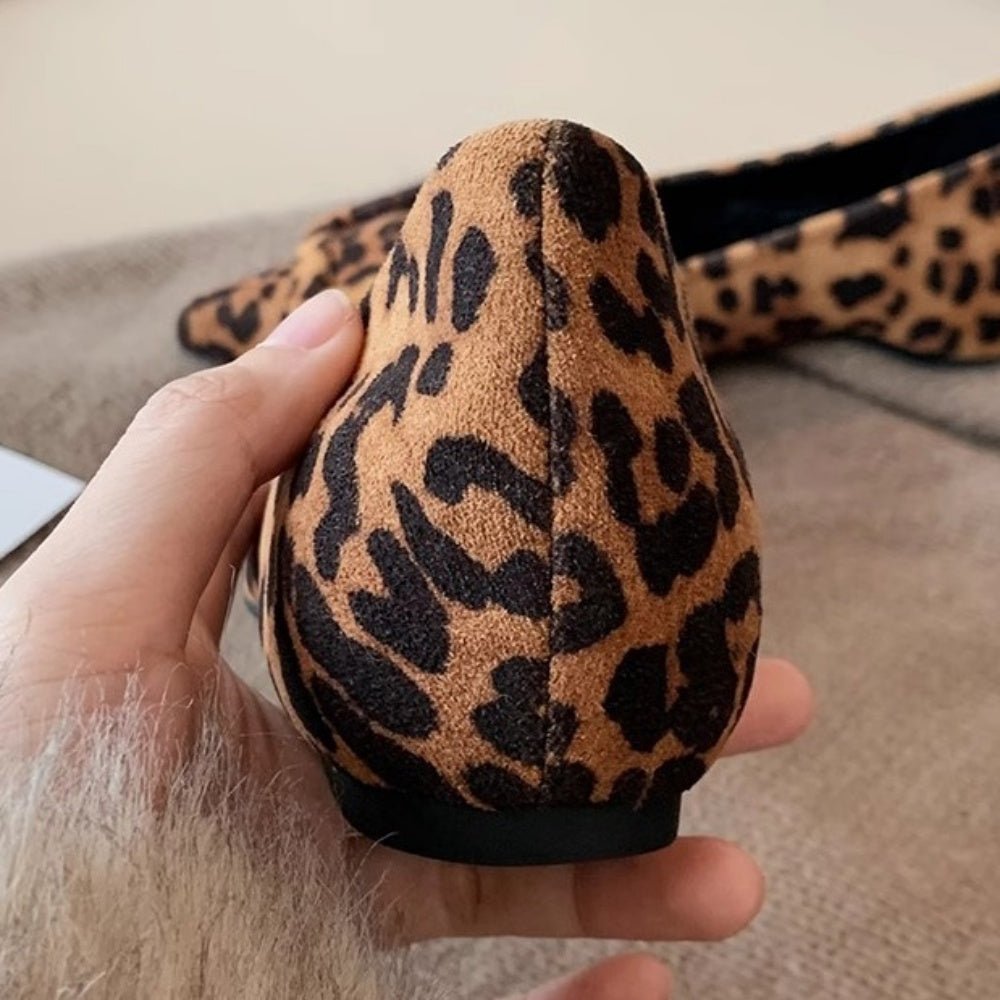 ヒョウ柄スクエアバックルパンプス|オフィスカジュアル レディース 通販【ミレジェネ】