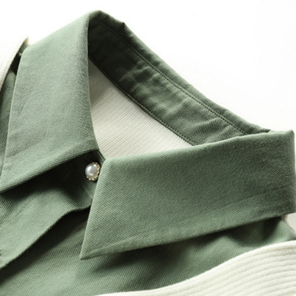 <即納>フェイクレイヤードシャツワンピース|オフィスカジュアル レディース 通販 Millennial Generation【ミレジェネ】