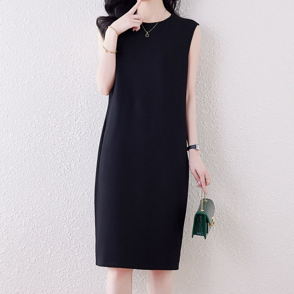 ラウンドネックベーシックワンピース|オフィスカジュアル レディース 通販【ミレジェネ】