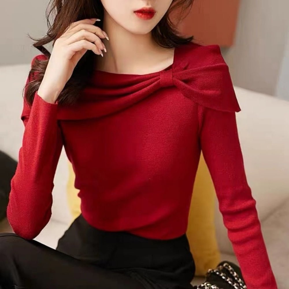 胸元リボンニット|オフィスカジュアル レディース 通販 Millennial Generation【ミレジェネ】