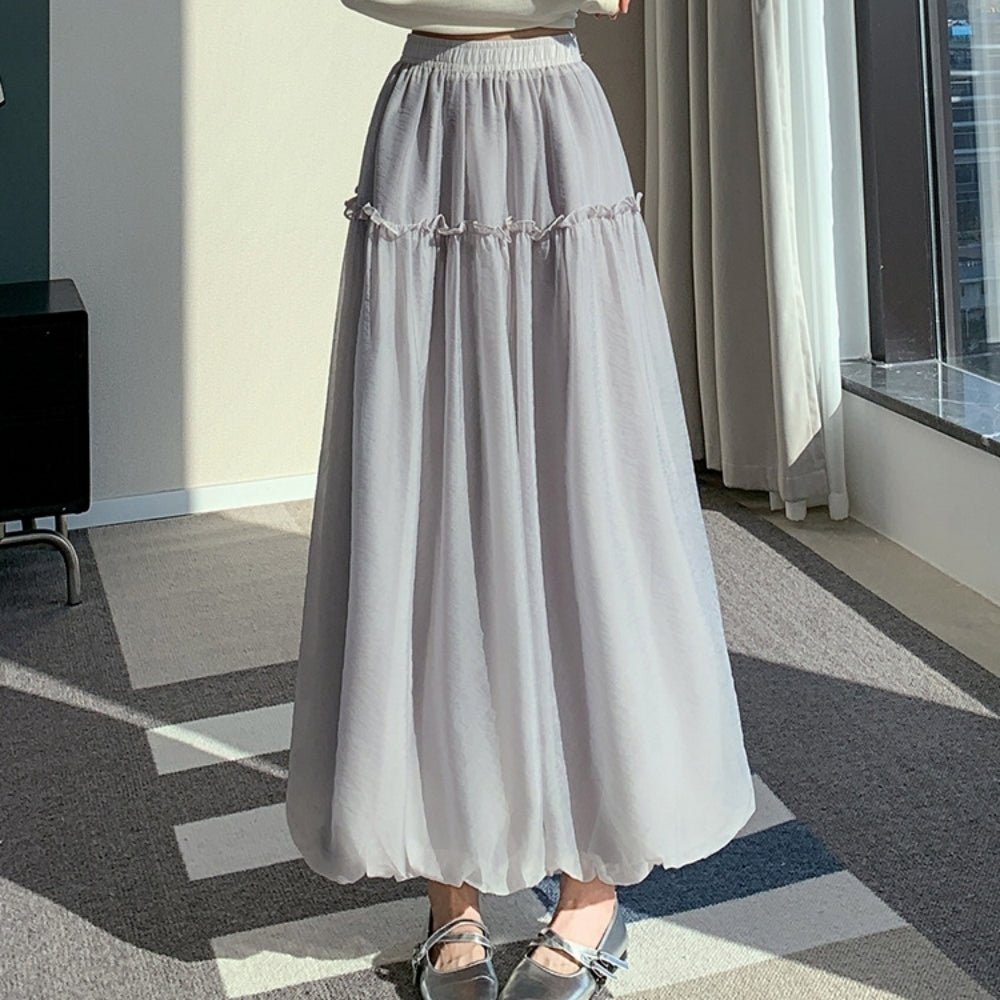 シフォンマキシバルーンスカート|オフィスカジュアル レディース 通販【ミレジェネ】