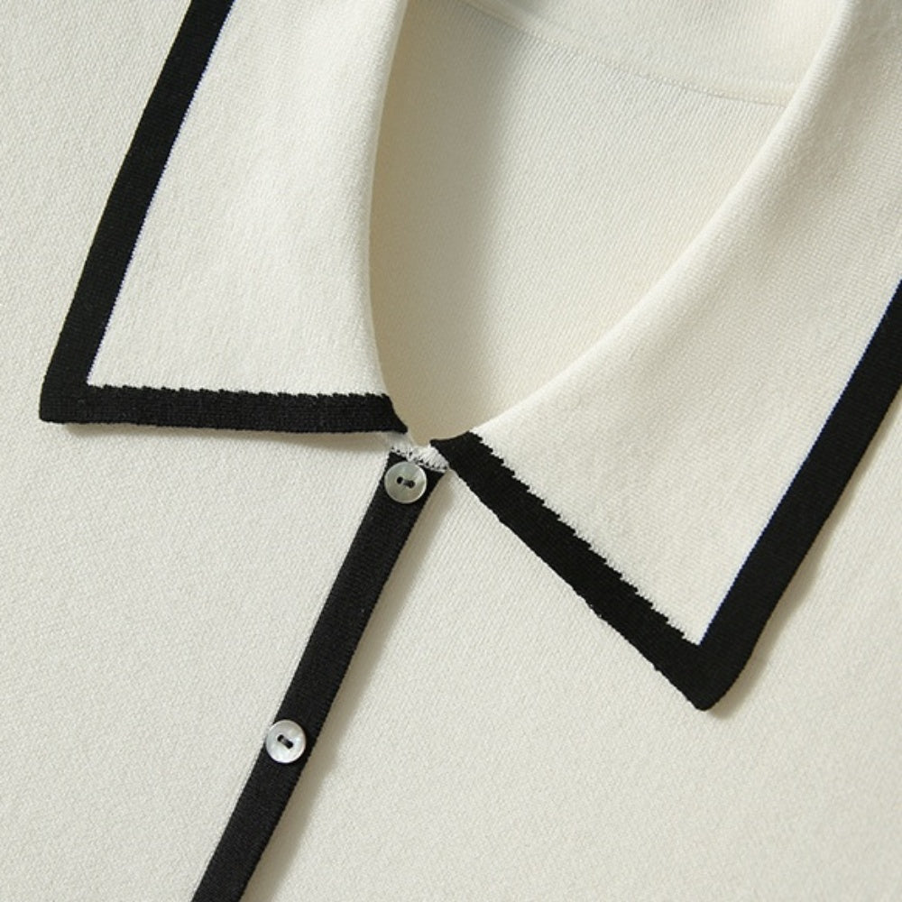 バイカラー半袖ニット|オフィスカジュアル レディース 通販【ミレジェネ】