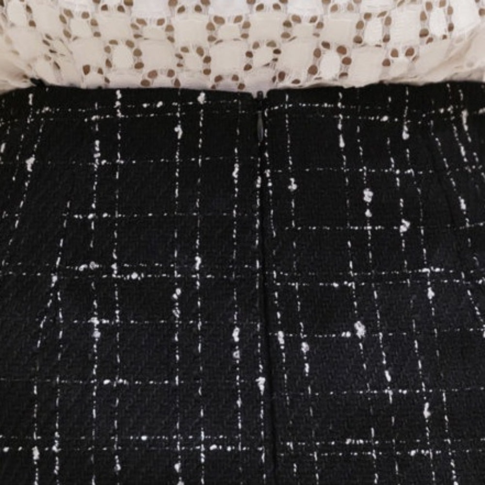 アシメボタンラップ風ツイードスカート|オフィスカジュアル レディース 通販【ミレジェネ】