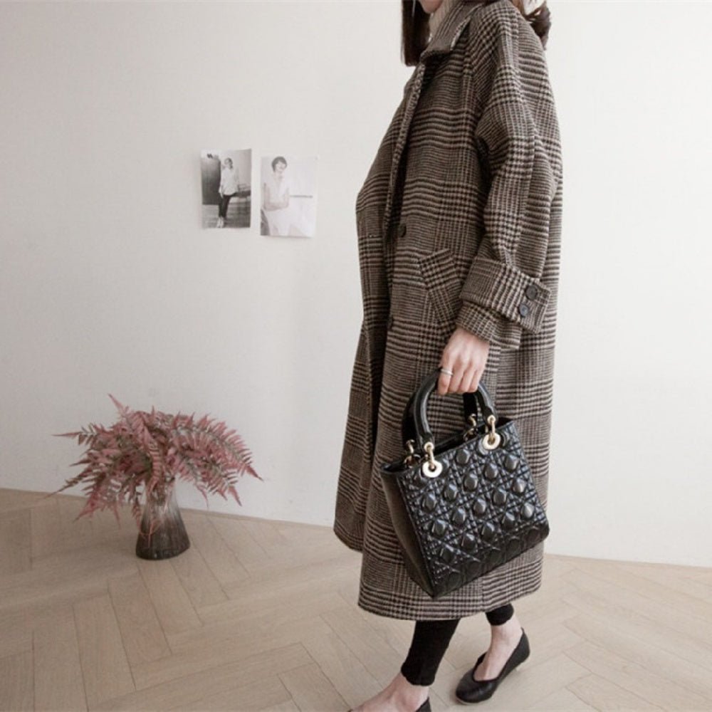 チェック柄ロングコート|オフィスカジュアル レディース 通販【ミレジェネ】