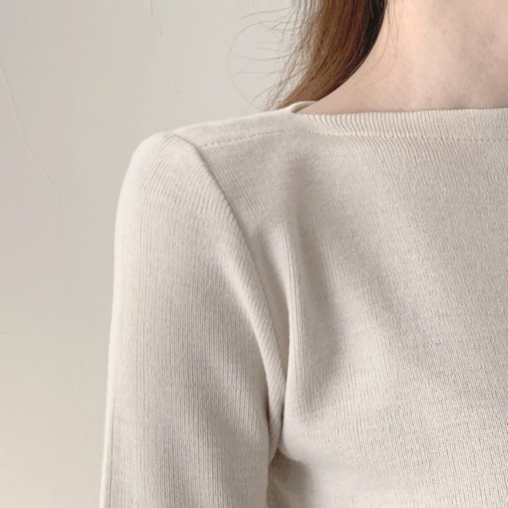 ボートネックシンプルTシャツ|オフィスカジュアル レディース 通販【ミレジェネ】