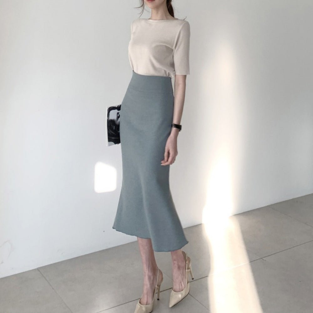 ボートネックシンプルTシャツ|オフィスカジュアル レディース 通販【ミレジェネ】