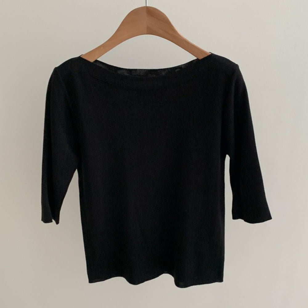 ボートネックシンプルTシャツ|オフィスカジュアル レディース 通販【ミレジェネ】