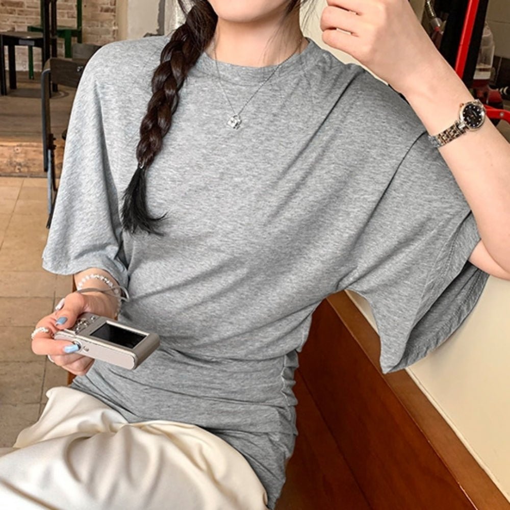 ウエストシェイプワイドスリーブTシャツ|オフィスカジュアル レディース 通販【ミレジェネ】