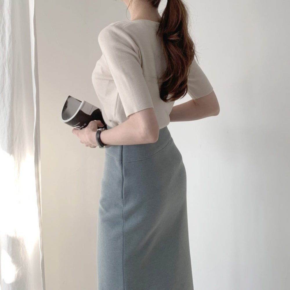 ボートネックシンプルTシャツ|オフィスカジュアル レディース 通販【ミレジェネ】