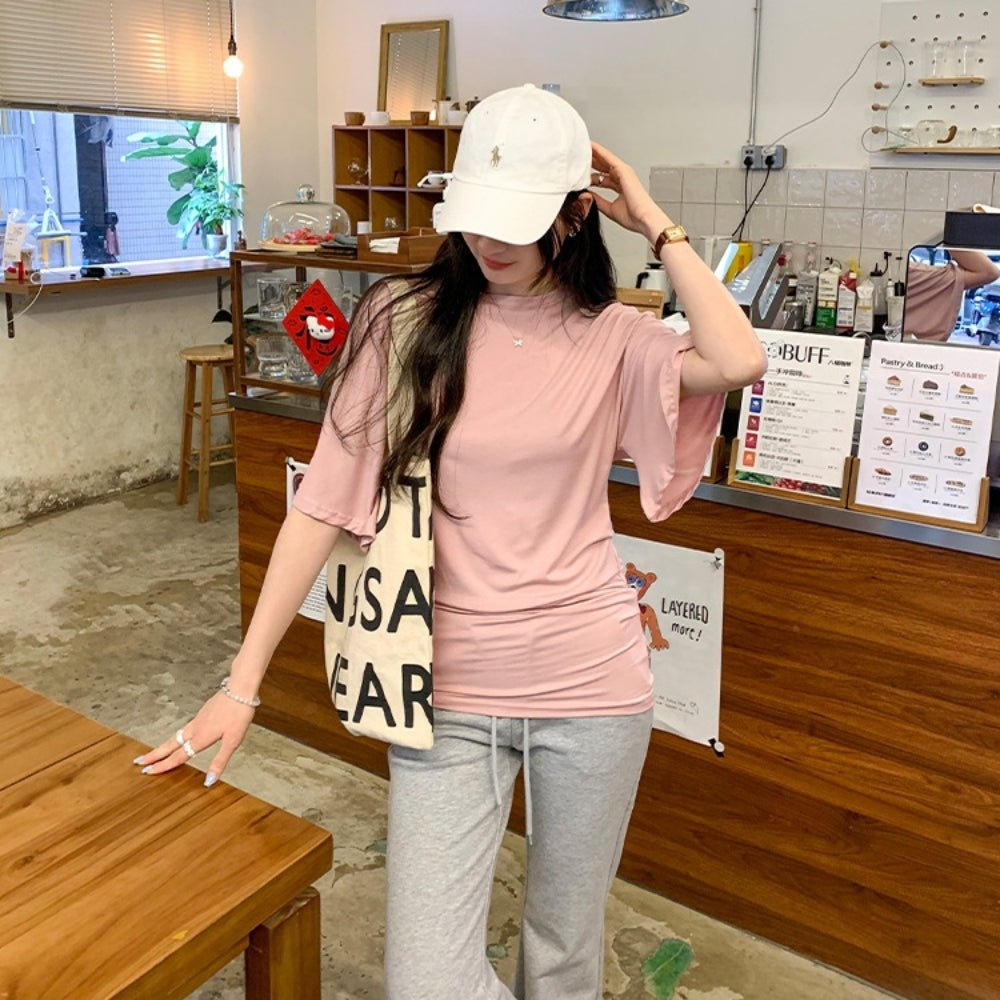 ウエストシェイプワイドスリーブTシャツ|オフィスカジュアル レディース 通販【ミレジェネ】