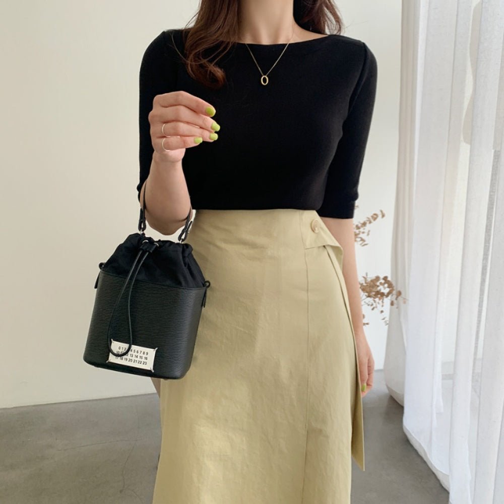 ボートネックシンプルTシャツ|オフィスカジュアル レディース 通販【ミレジェネ】