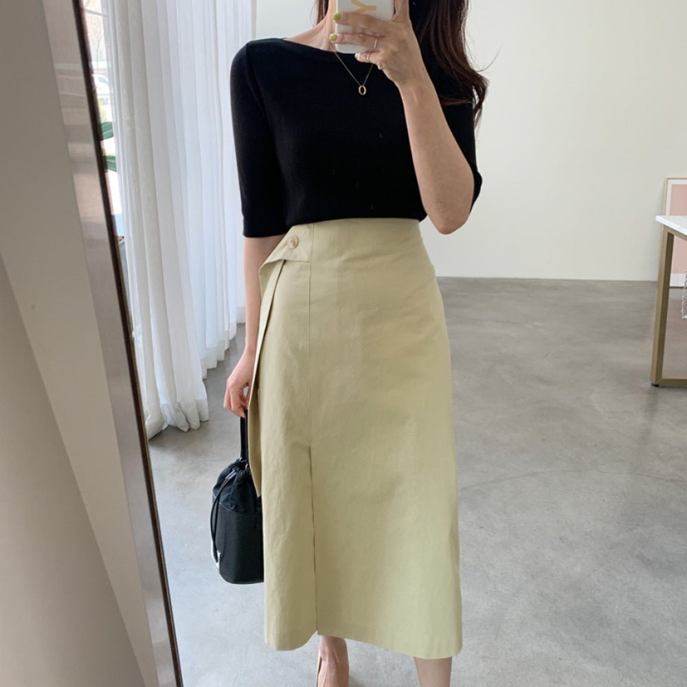 ボートネックシンプルTシャツ|オフィスカジュアル レディース 通販【ミレジェネ】