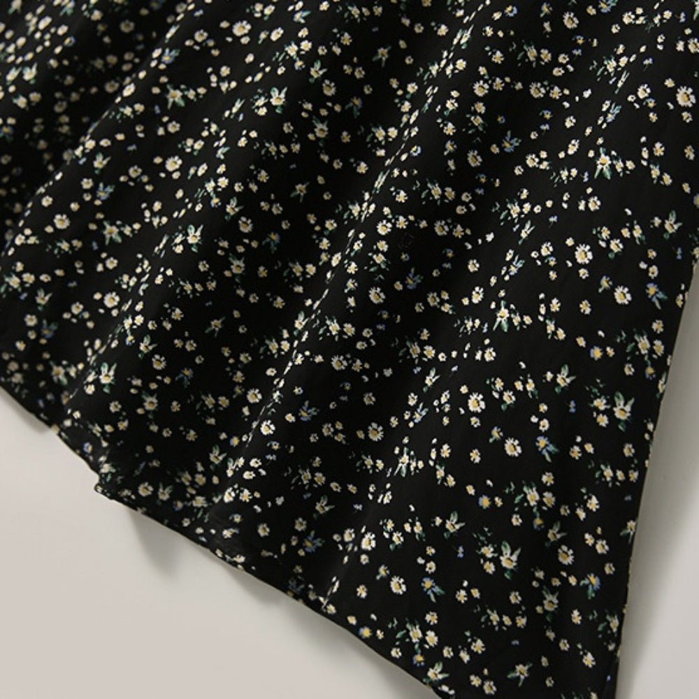 Vネック花柄シフォンワンピース|オフィスカジュアル レディース 通販【ミレジェネ】