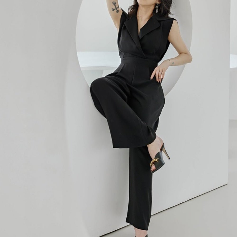 Vネックノースリーブシャツセットアップ|オフィスカジュアル レディース 通販【ミレジェネ】