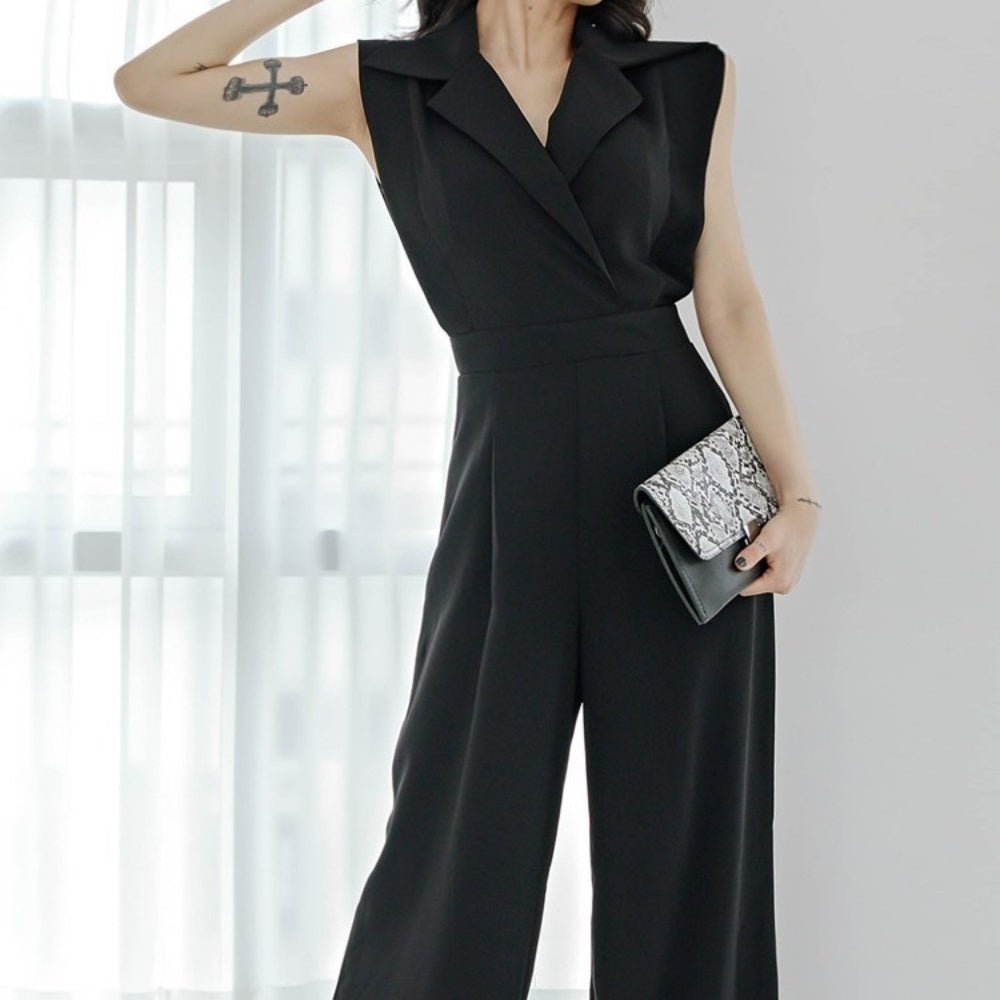 Vネックノースリーブシャツセットアップ|オフィスカジュアル レディース 通販【ミレジェネ】