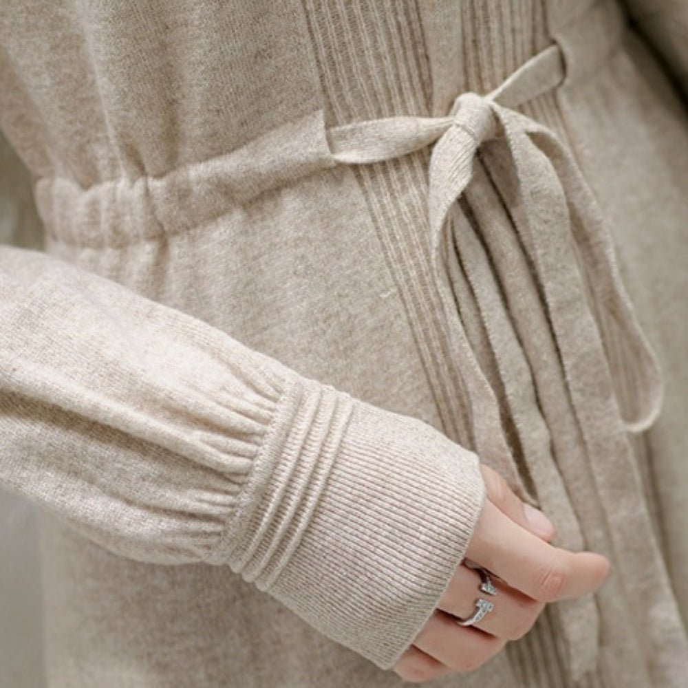 ドロストVネックニットワンピース|オフィスカジュアル レディース 通販【ミレジェネ】