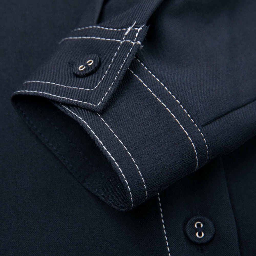 ベルト付きVネック前ボタンワンピース|オフィスカジュアル レディース 通販【ミレジェネ】