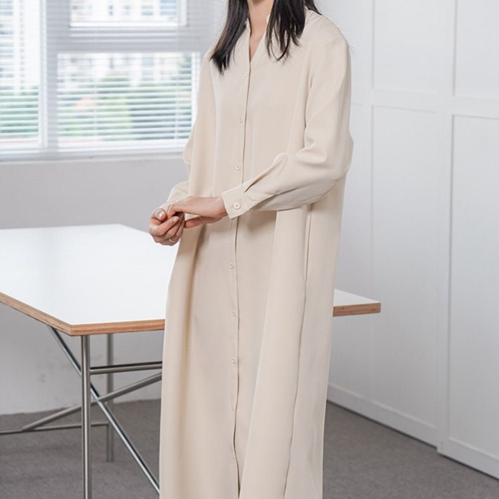 ウエストリボンマークVネックワンピース|オフィスカジュアル レディース 通販【ミレジェネ】