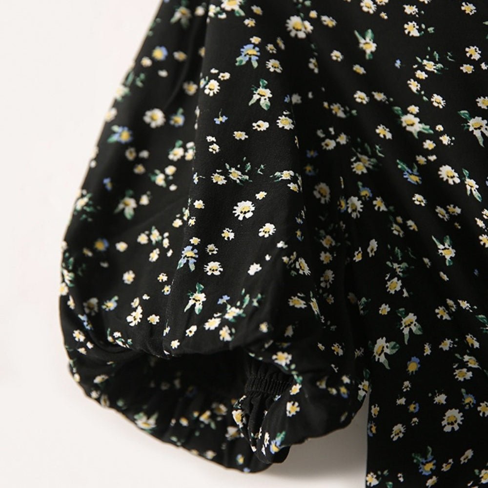 Vネック花柄シフォンワンピース|オフィスカジュアル レディース 通販【ミレジェネ】