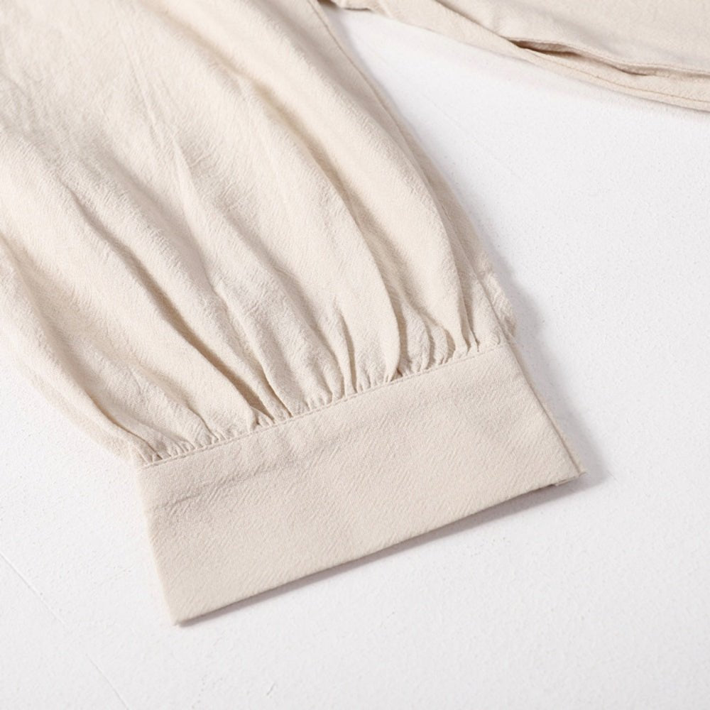 リネンVネックシャツワンピース|オフィスカジュアル レディース 通販【ミレジェネ】