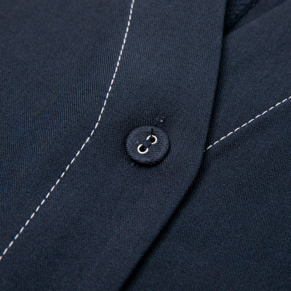 ベルト付きVネック前ボタンワンピース|オフィスカジュアル レディース 通販【ミレジェネ】