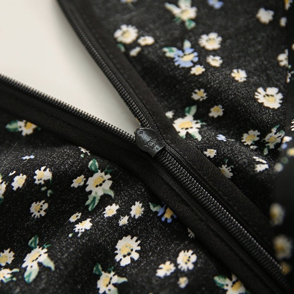 Vネック花柄シフォンワンピース|オフィスカジュアル レディース 通販【ミレジェネ】