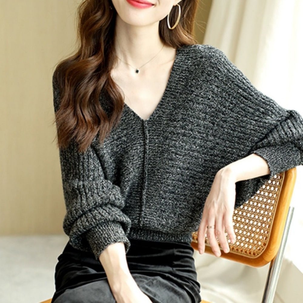 vネックセンターラインニット|オフィスカジュアル レディース 通販 Millennial Generation【ミレジェネ】