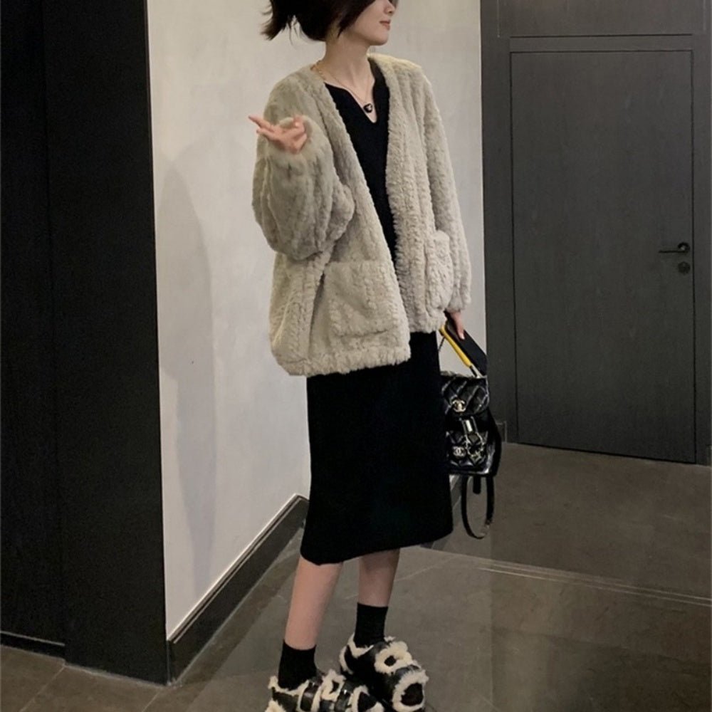 Vネックニットワンピース|オフィスカジュアル レディース 通販【ミレジェネ】