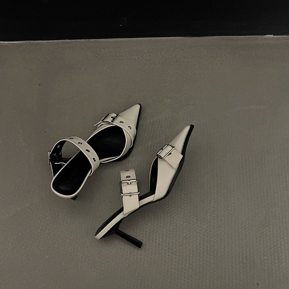 Wベルトアクセントミュール|オフィスカジュアル レディース 通販【ミレジェネ】