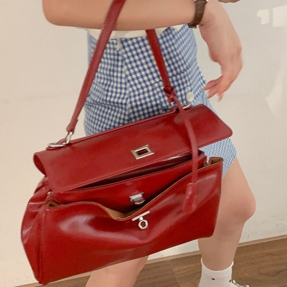 Wターンロックフラップバッグ|オフィスカジュアル レディース 通販【ミレジェネ】