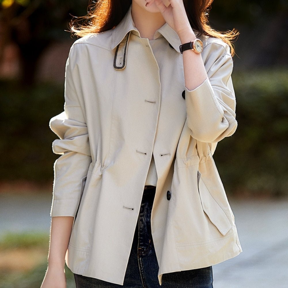 ウエストシャーリングWボタンジャケット|オフィスカジュアル レディース 通販【ミレジェネ】