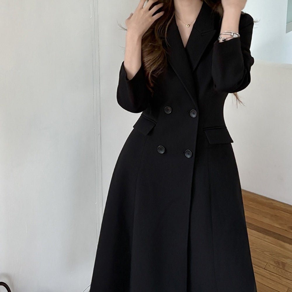 Wボタンロングコート|オフィスカジュアル レディース 通販【ミレジェネ】