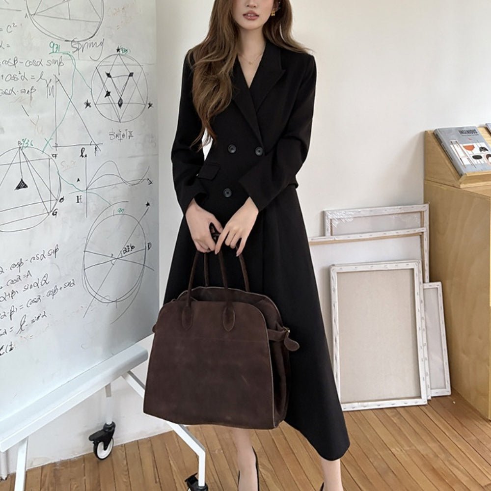 Wボタンロングコート|オフィスカジュアル レディース 通販【ミレジェネ】