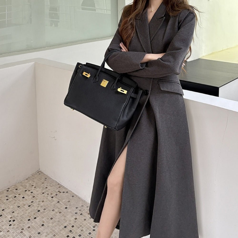 Wボタンロングコート|オフィスカジュアル レディース 通販【ミレジェネ】