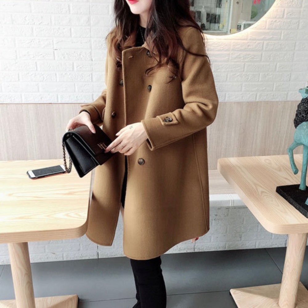 Wボタンウールコート|オフィスカジュアル レディース 通販【ミレジェネ】