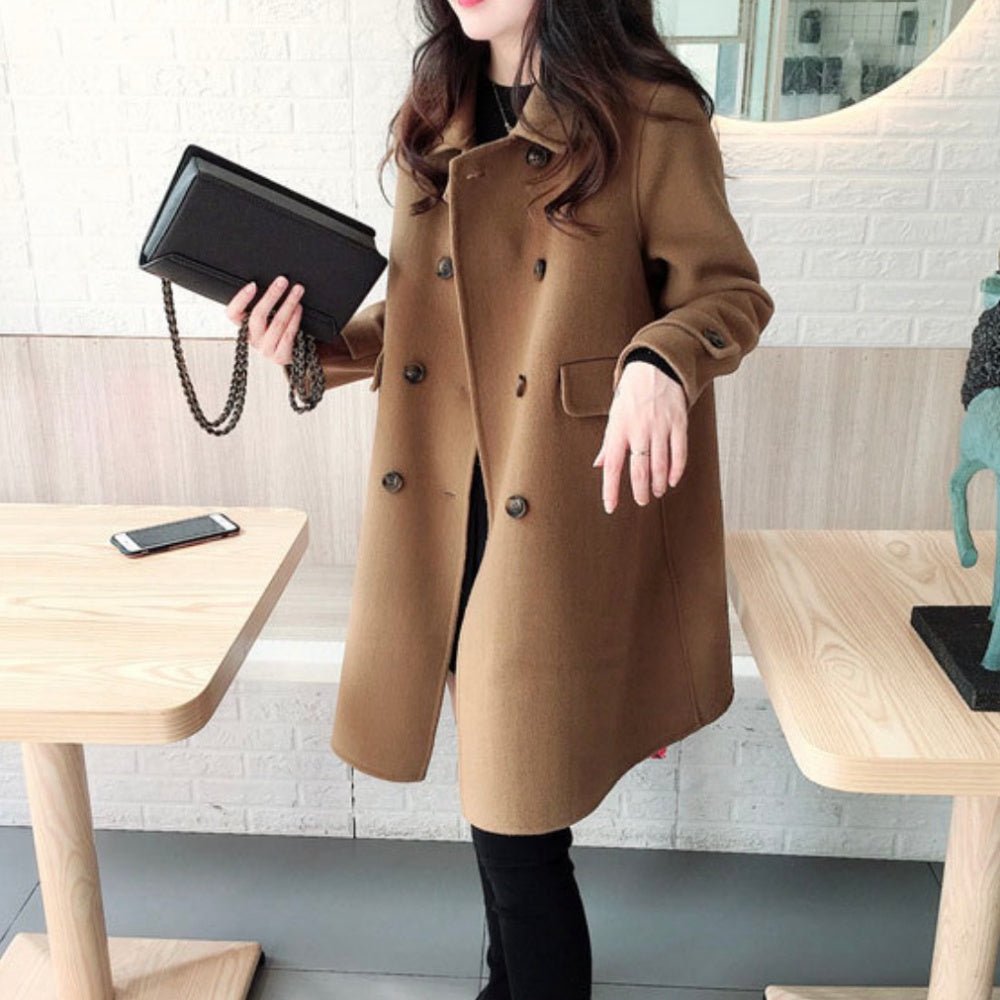 Wボタンウールコート|オフィスカジュアル レディース 通販【ミレジェネ】