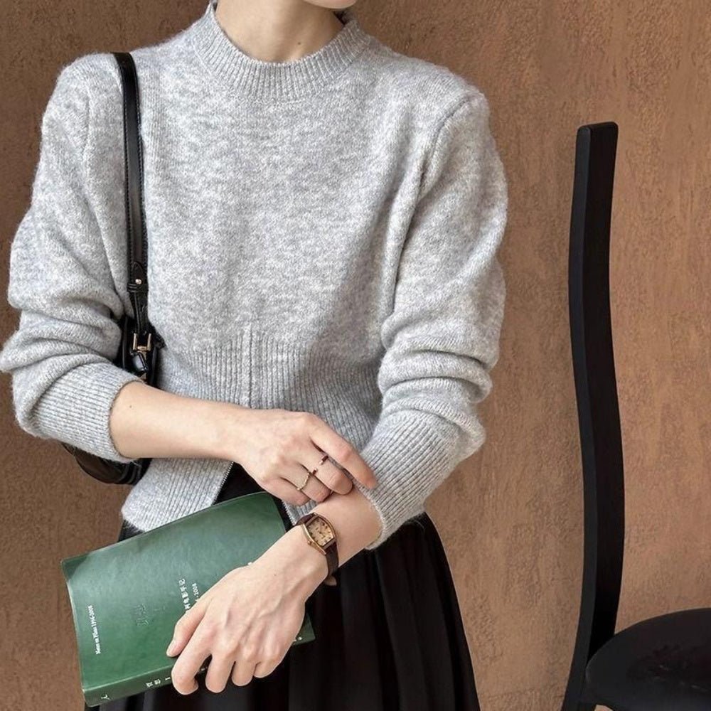 フロントZipスリットスリムニット|オフィスカジュアル レディース 通販【ミレジェネ】