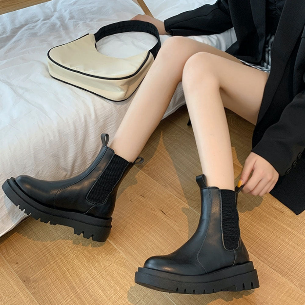 厚底サイドゴアチェルシーブーツ