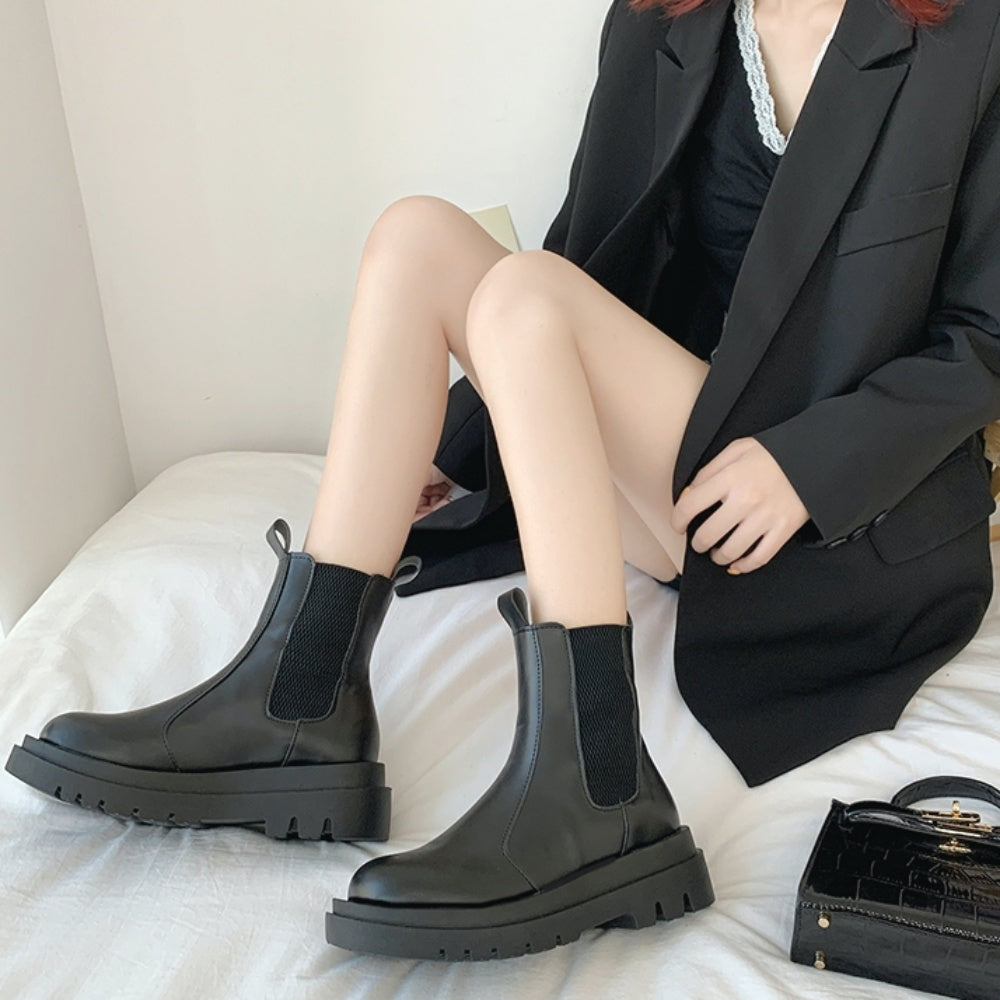 厚底サイドゴアチェルシーブーツ