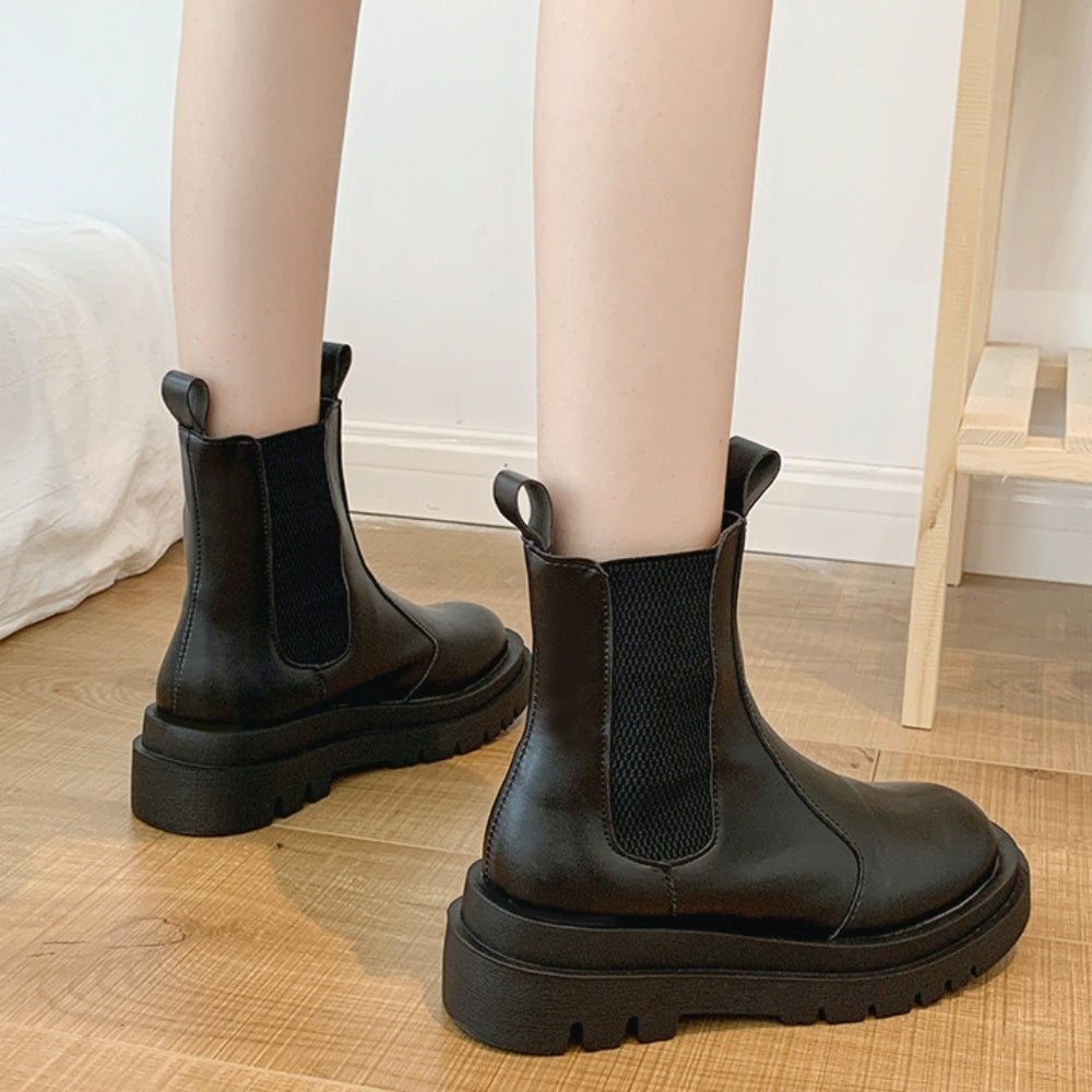 厚底サイドゴアチェルシーブーツ