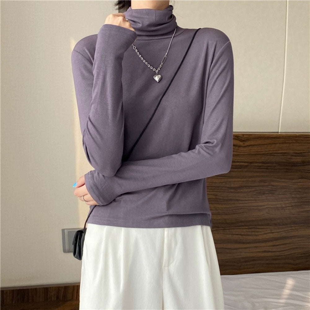 ベーシックタイトハイネックロングTシャツ