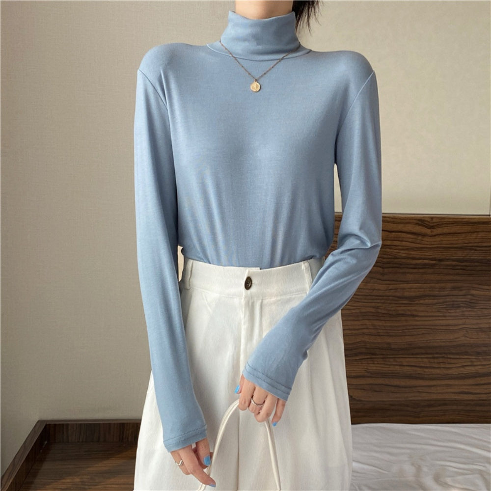 ベーシックタイトハイネックロングTシャツ