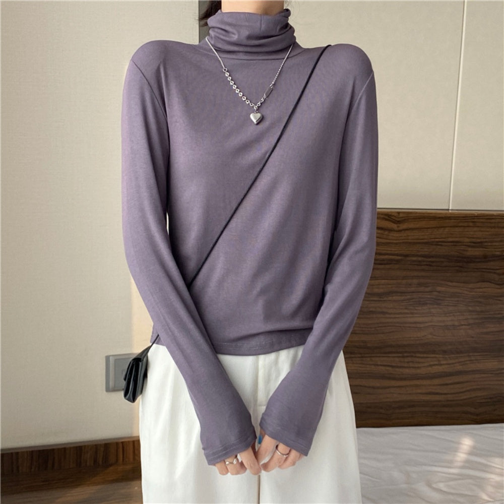 ベーシックタイトハイネックロングTシャツ