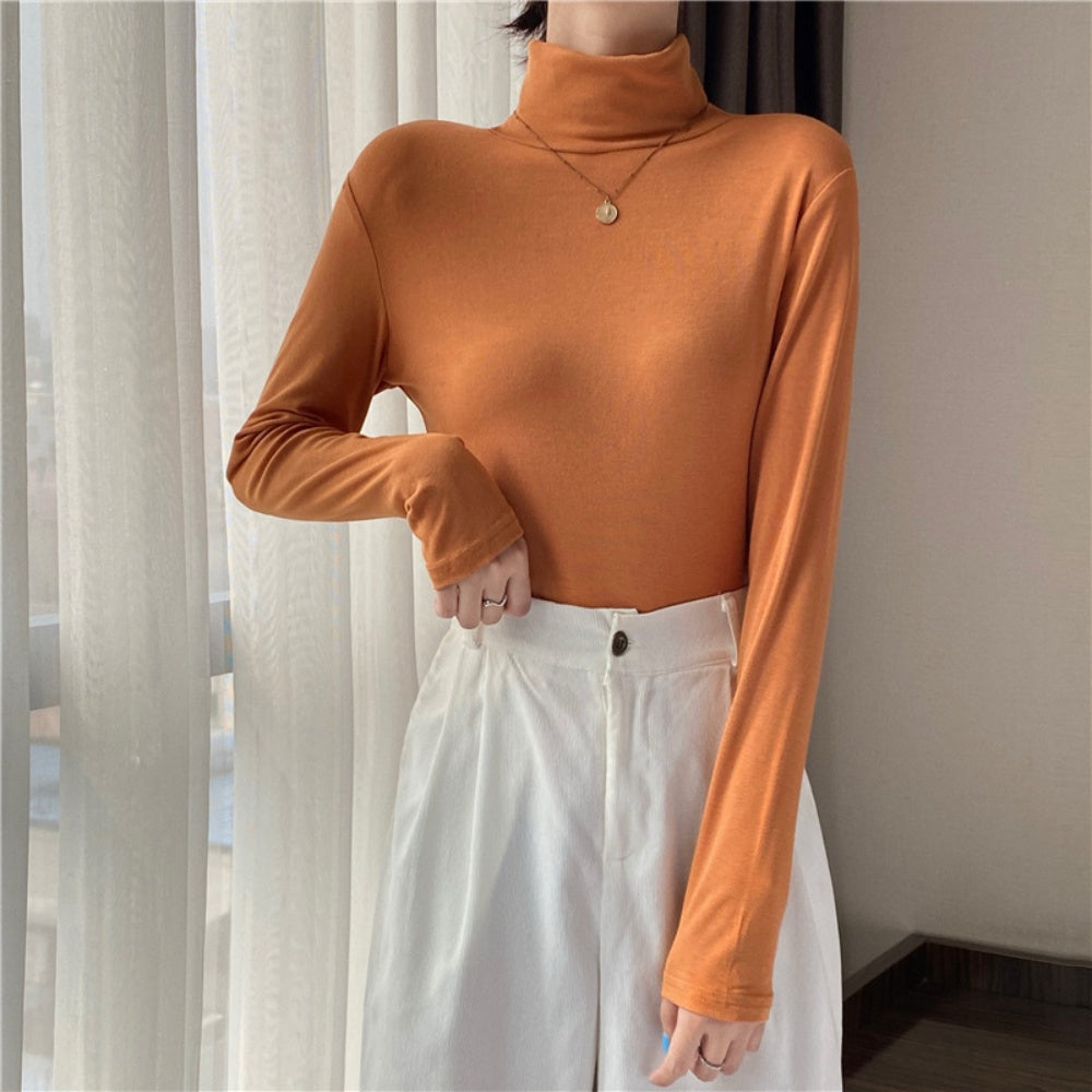 ベーシックタイトハイネックロングTシャツ