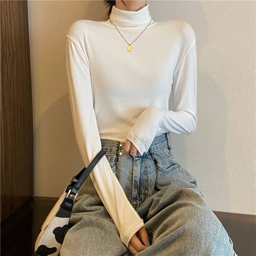 ベーシックタイトハイネックロングTシャツ