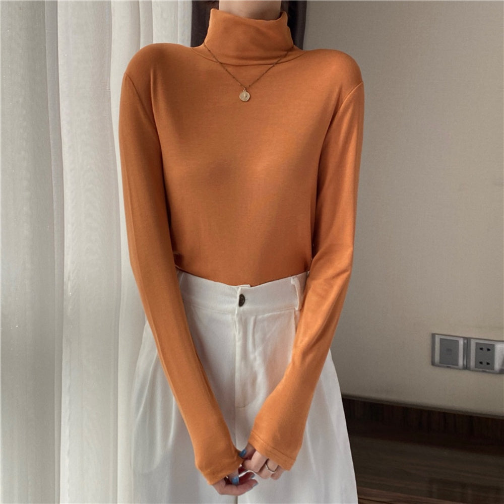 ベーシックタイトハイネックロングTシャツ