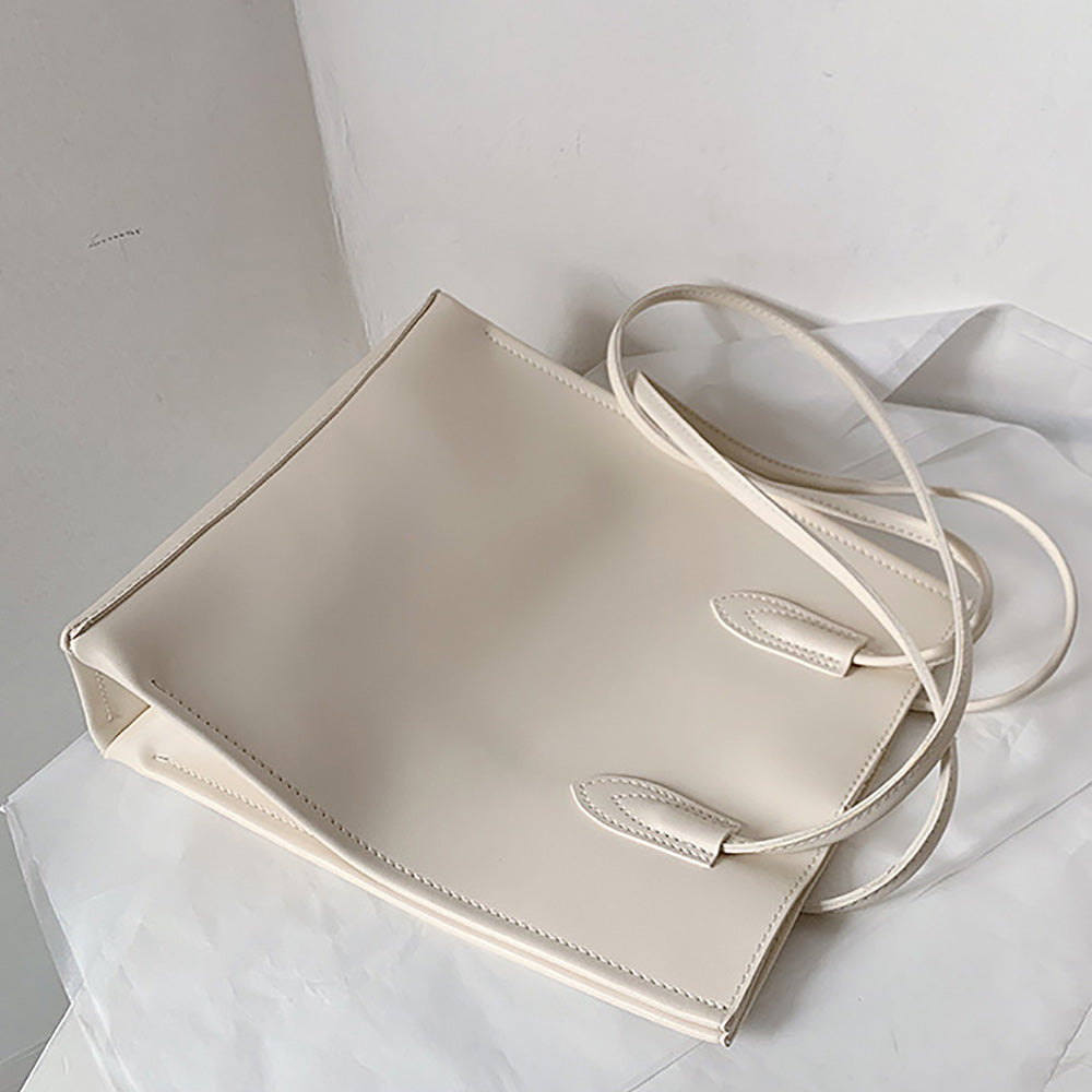 シンプルPUレザートートバッグ