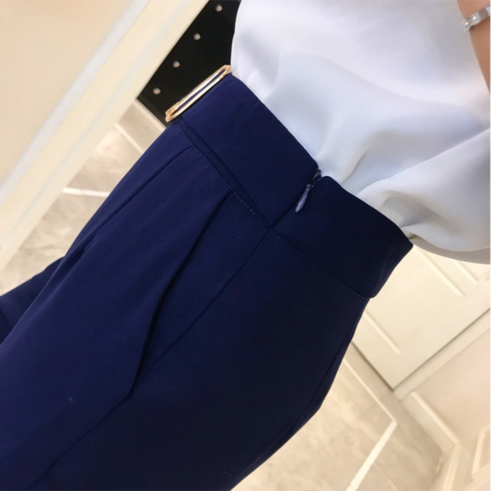 配色ブラウスセットアップ