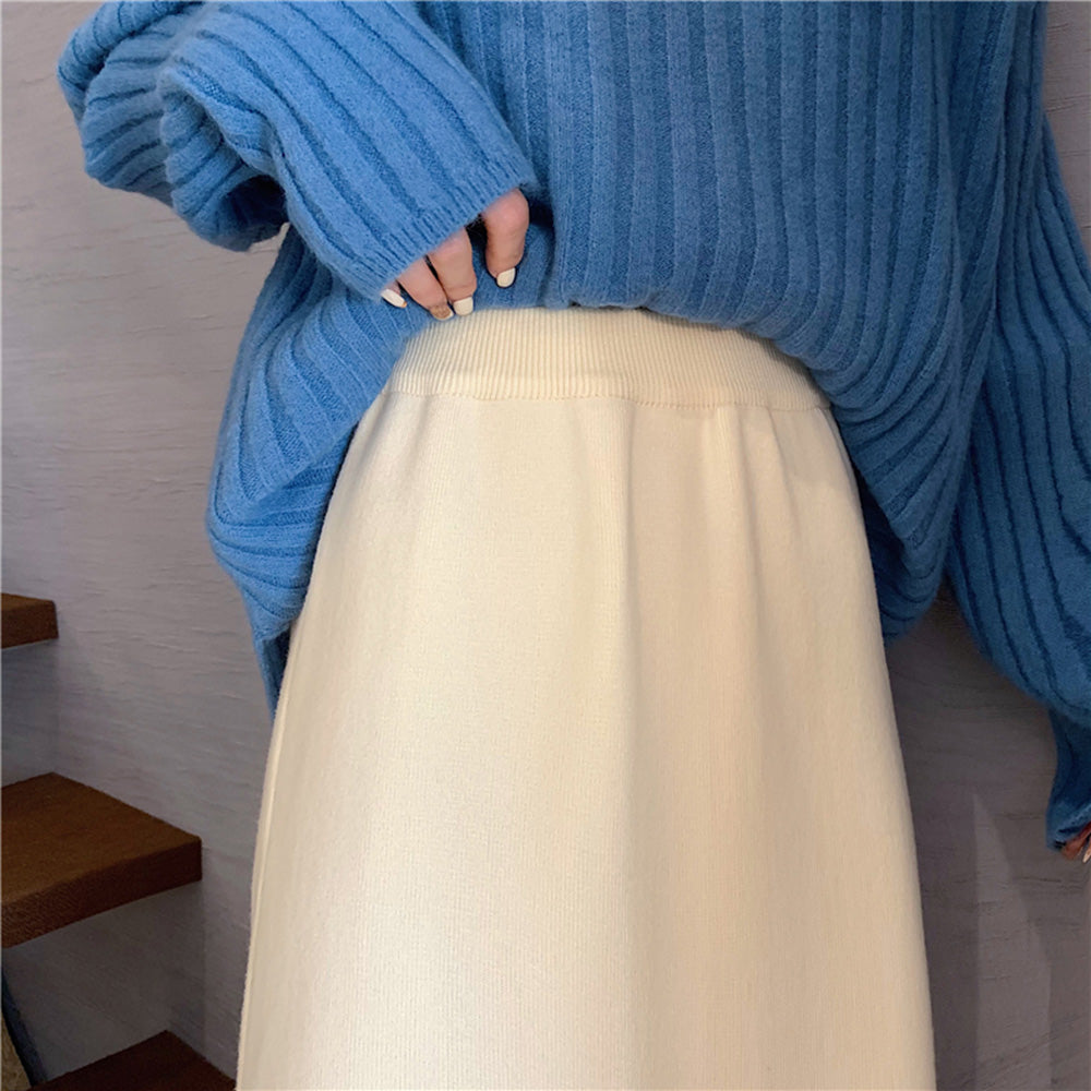 Aラインニットスカート