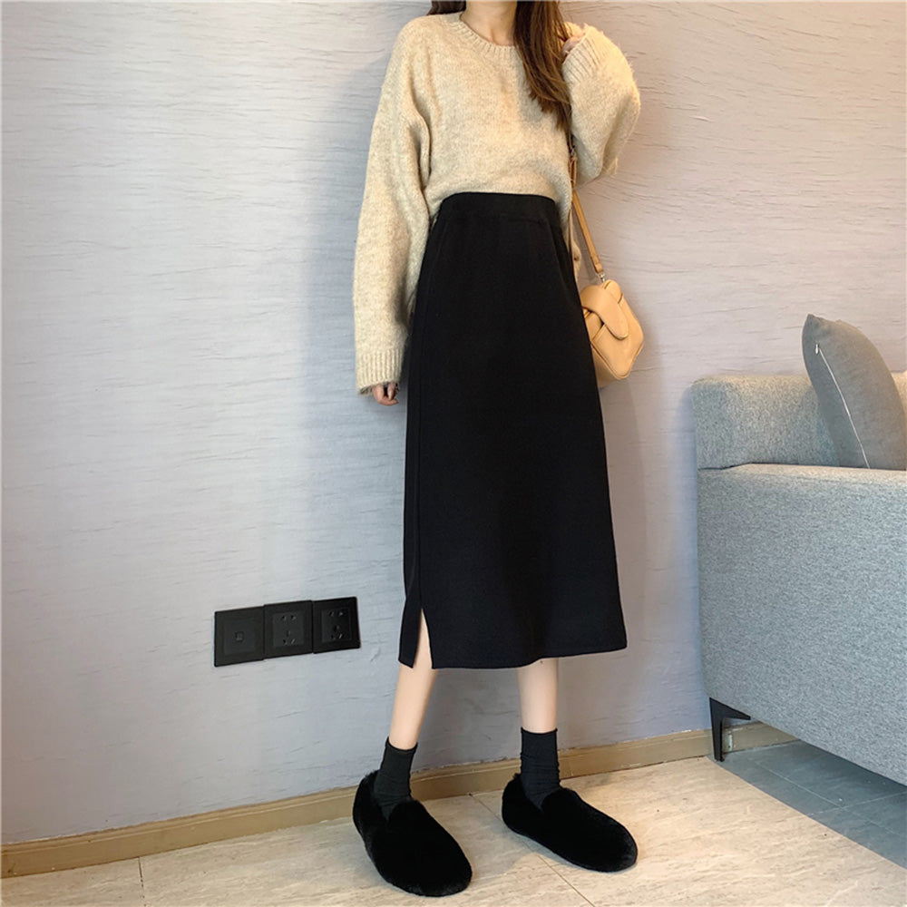 Aラインニットスカート